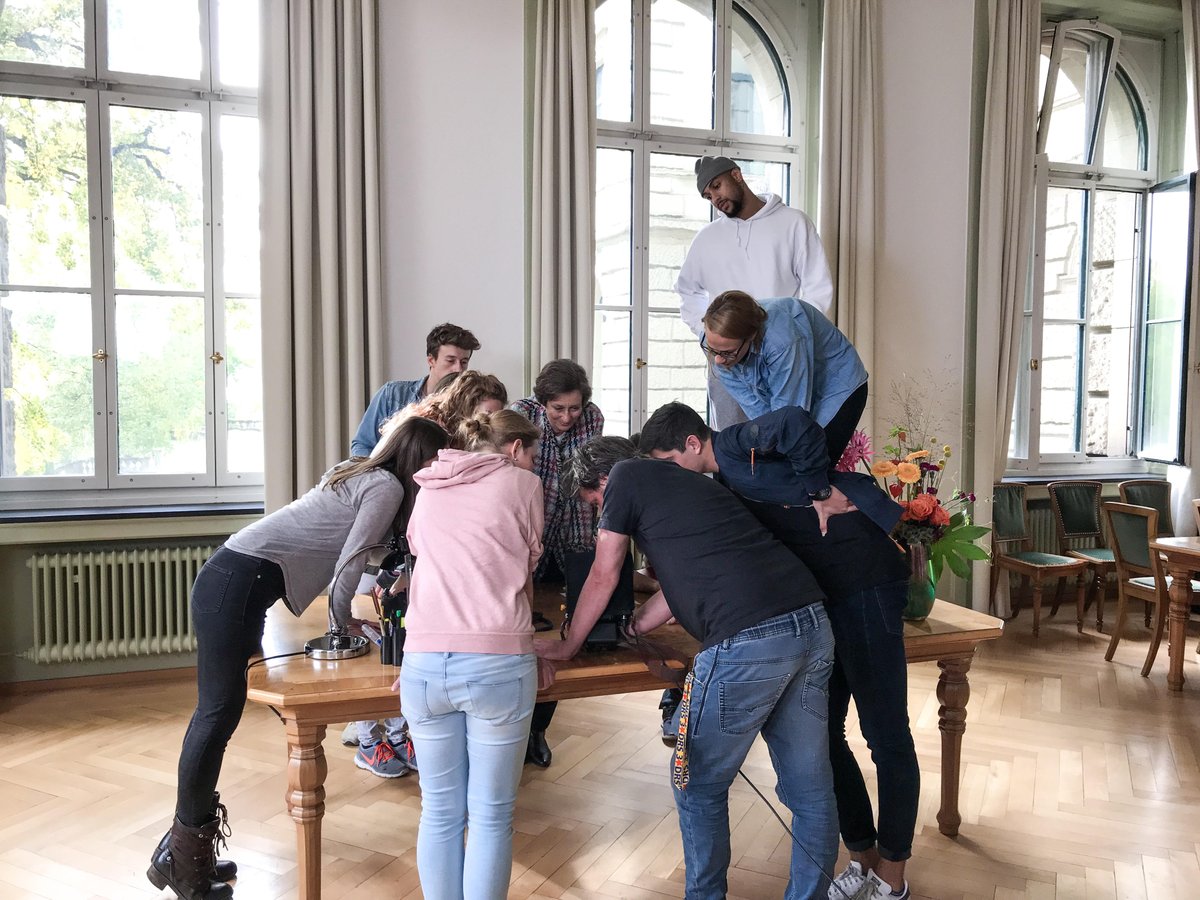 ETH_en's tweet photo. What's there to see? And why is this guy standing on the #Rector’s table? Find out next Monday, 26 November in the new #Master’s video from ETH Zurich! #ethrealmaster https://t.co/fwGMMb627V