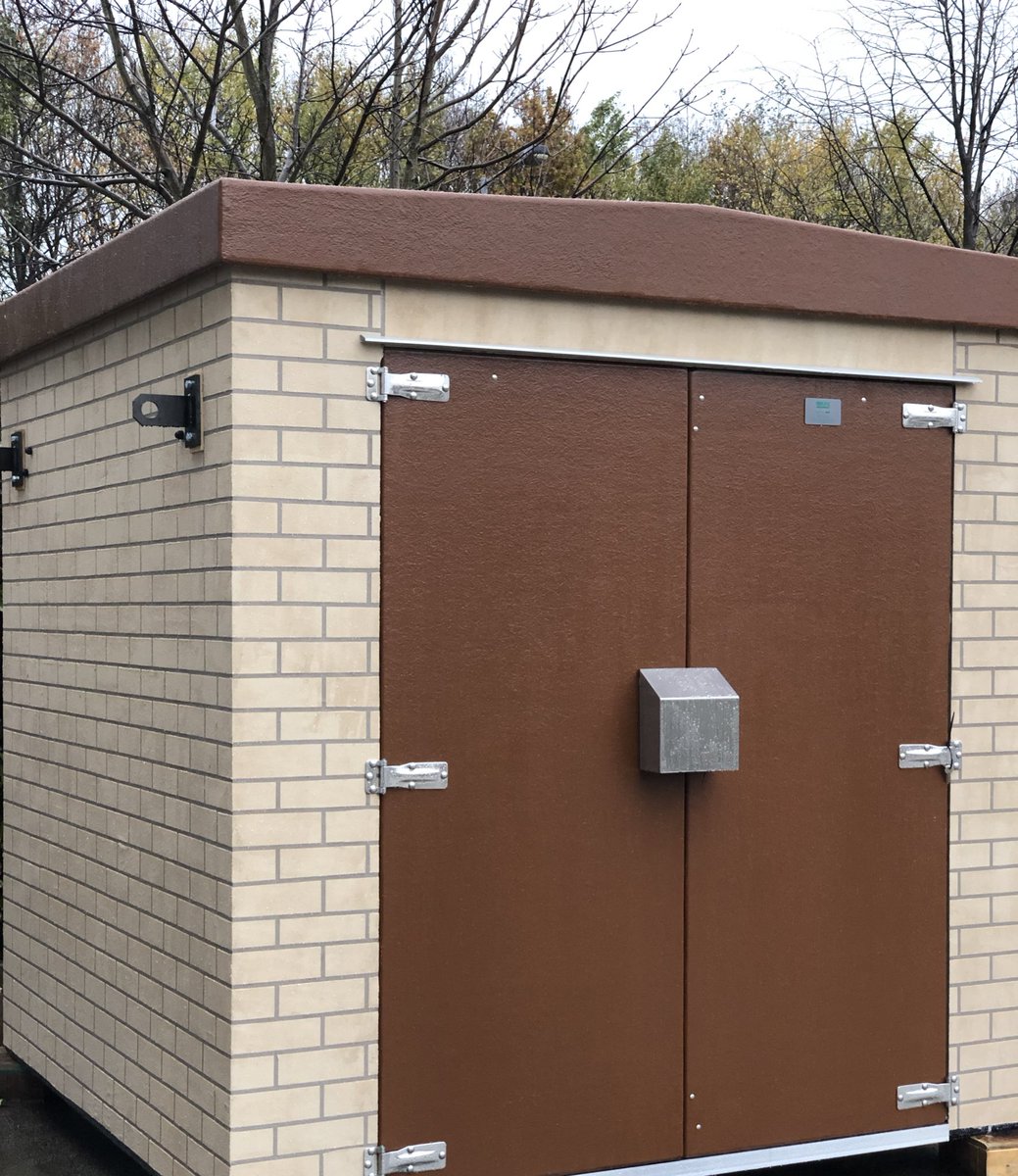 npsengineering's tweet image. NPS GRP brick finish building ready for shipment. NPS GRP can match your surroundings to suit local #planning. Contact us with your #kiosk, #enclosure and finish requirements.