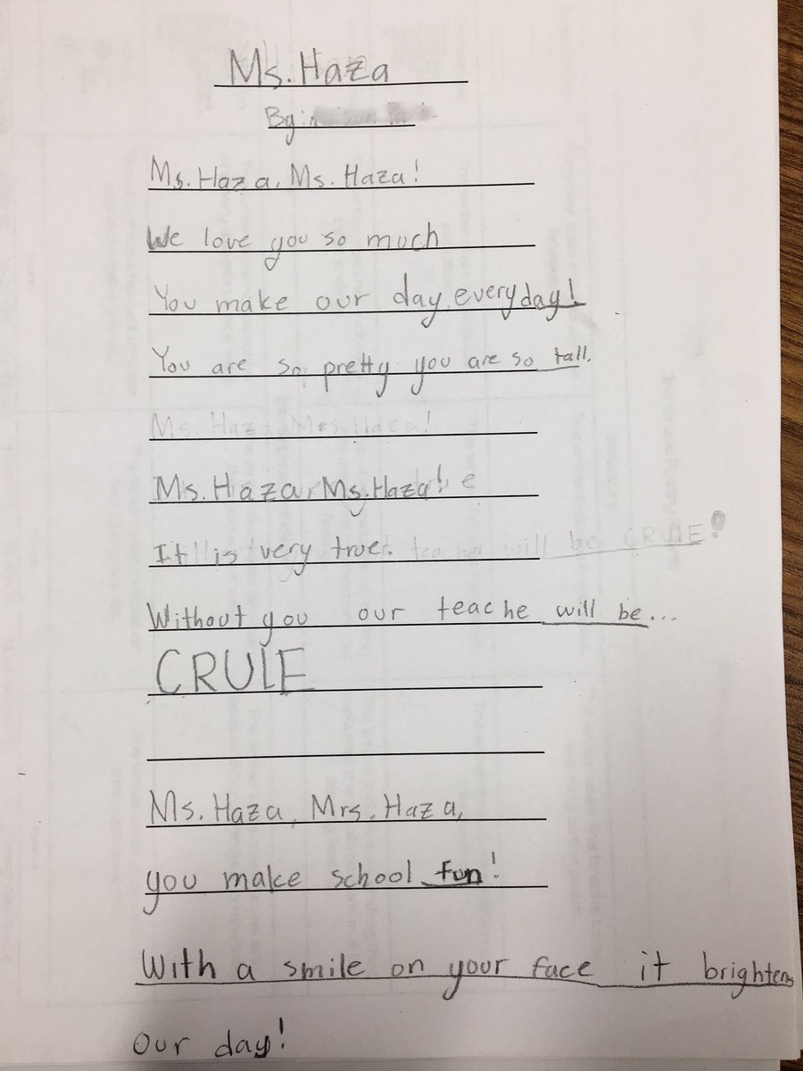 MrsNaylorclass's tweet photo. My 3rd graders are the sweetest! They are loving our poetry unit! #coltconnect https://t.co/CiLjKbYfl3