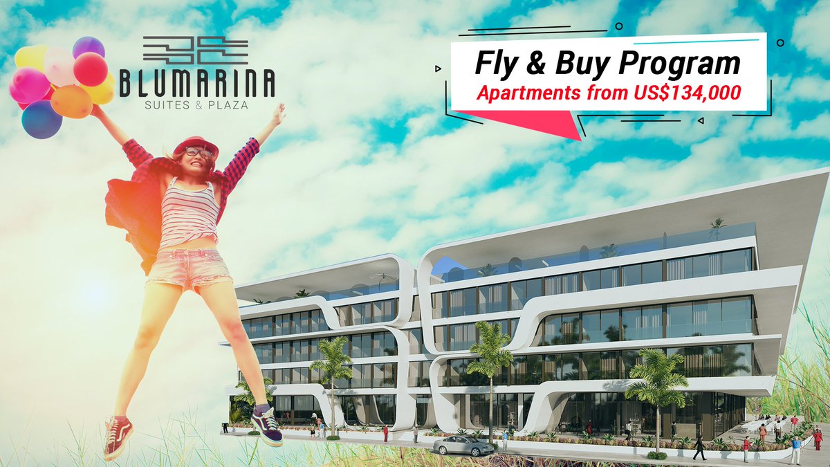 PCBlumarina's tweet photo. Do you want to invest in Punta Cana? If you buy one of our apartments, your air ticket and your stay will be totally free. #flyandbuy #program #offer #investment #puntacana https://t.co/MC0tsYzYmf