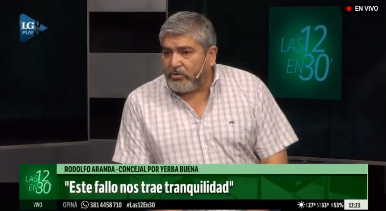 Aranda adelanta que mañana elegirán las nuevas autoridades del Concejo Deliberante de Yerba Buena. "La intención es que continúe la actual conducción (a la cabeza está Héctor Aguirre)", afirma en Las 12 en 30. #Tucumán