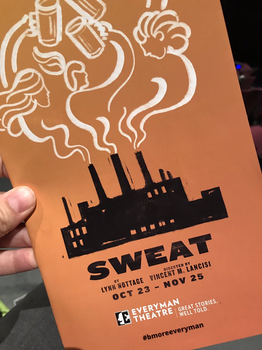 somethingbrave's tweet photo. Sneaking a morning out up in Bmore @EverymanTheatre... 💜🎭🎟 #Sweat #ThisCastTho https://t.co/V4wOS6vARX