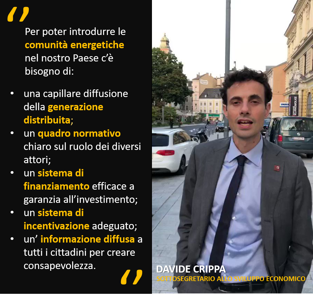 davide_crippa79's tweet photo. Le #comunitàenergetiche cambieranno radicalmente il nostro sistema energetico. Oggi ne ho parlato in audizione alla X Commissione Industria, commercio, turismo del Senato e al #TavoloAutoconsumoedEfficienzaEnergetica organizzato da @PAAdvisors e #eLeMeNS https://t.co/1auuIUAz0k