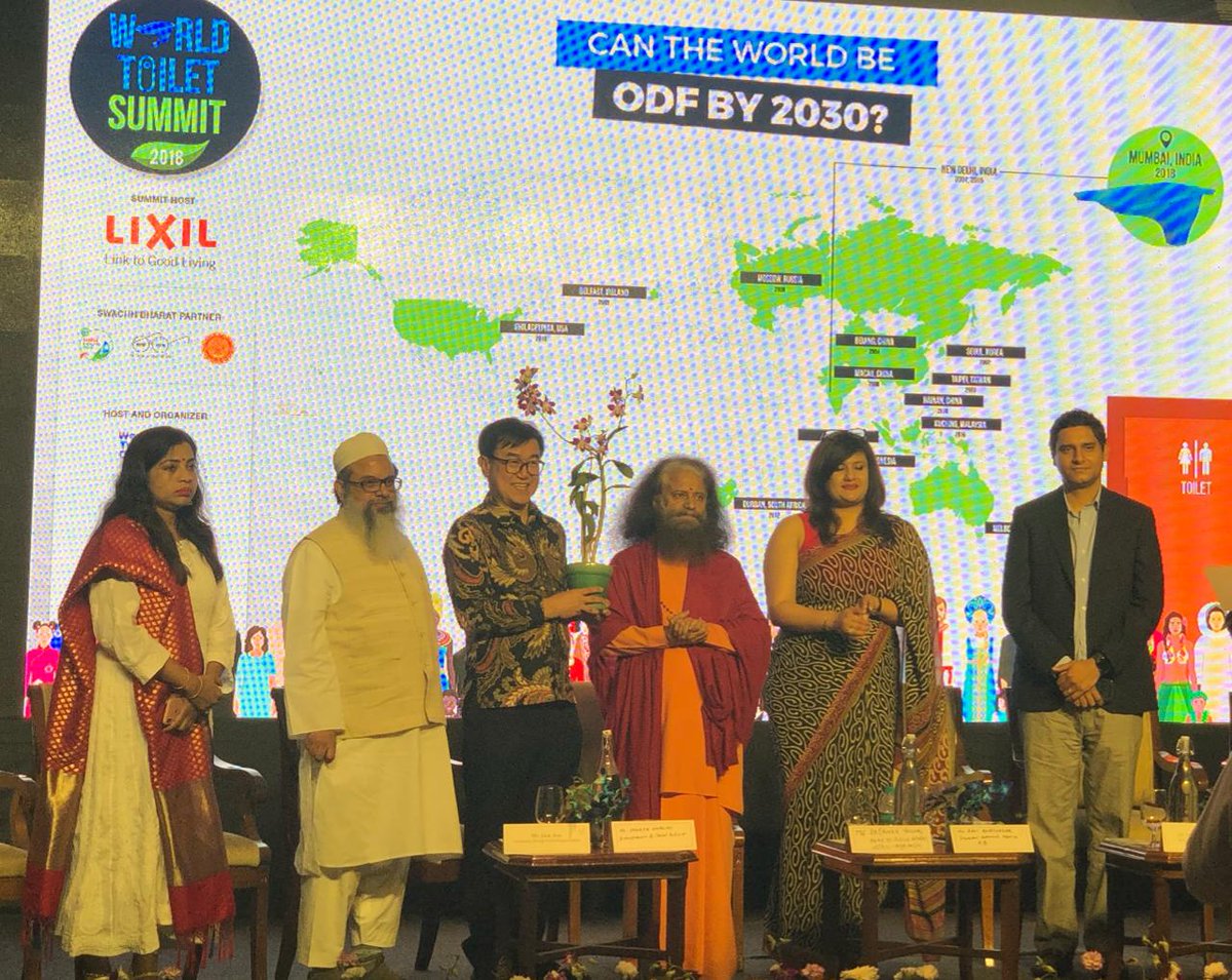 World Toilet Summit 2018 ended with a strong call to action and new commitments towards achieving an #ODF world by 2030. #WTS2018