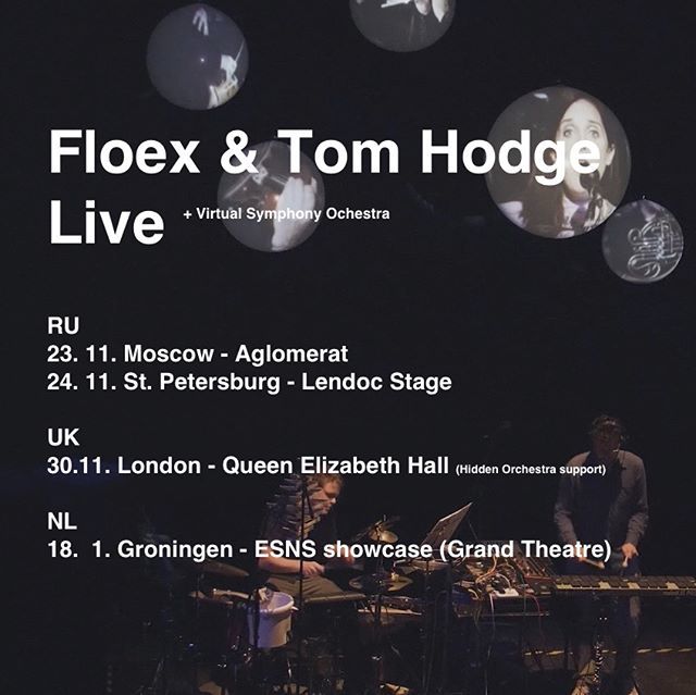 FloexOfficial's tweet photo. New Floex & Tom Hodge Live dates for Autumn / Winter time. See you there?
#aportraitofjohndoelive #symphony #symphonic #electroacoustic #music #neoclassical #radicalavantgarde #strings #woodwinds #brass #piano #floex #tomhodge #floextomhodge https://t.co/5dGqLjLMtT
