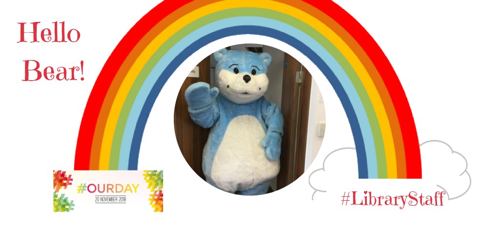 warkslibraries's tweet image. #OurDay There is no such thing as a &apos;normal&apos; day in the life of our staff; a bear one minute, a book wizard the next. Our staff really are the best! #LibraryStaff @LGAcomms