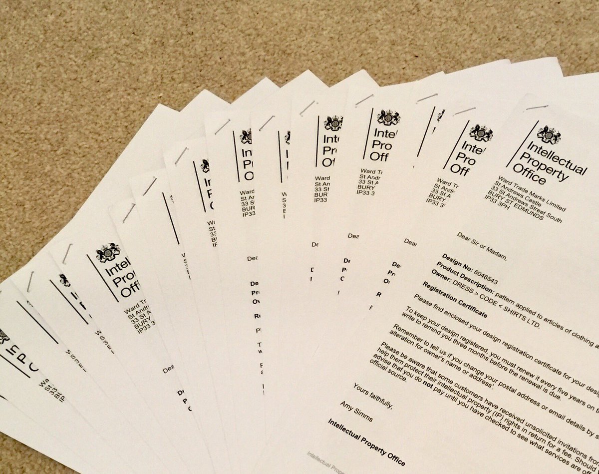 dresscodeshirts's tweet image. Feels even more like a ‘proper’ #business now. 15 design IP elements registered ®📂✅👔 Thanks to @RachaelWardTM and @wjjward for all their help and patience getting these sorted. #designip