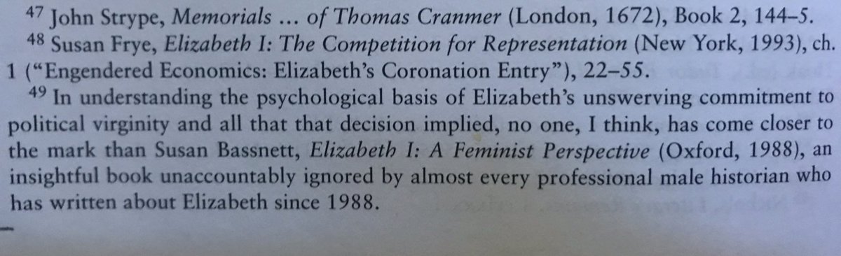 Loving this snarky footnote from Dale Hoak #men4equality #ManEnough #equalityinacademia #citationalgenerosity #feministhistory