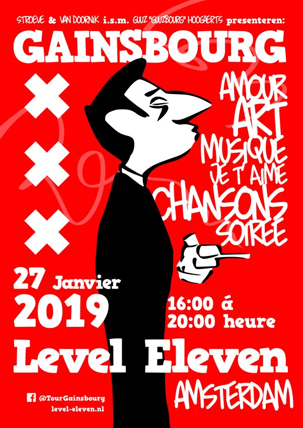 TourGainsbourg's tweet photo. Heeft u 'm al genoteerd? Op 27 januari geven we u een liefdevolle ervaring met muziek van Gainsbourg en Franse chansons.

❣️Reserveren via gainsbourg@leveleleven.nl

 Bij @leveleleven020 worden ook de ogen en smaakpapillen gestreeld.. Don't miss out, FREE (gratuit) entrance. https://t.co/qp2C7cnayt