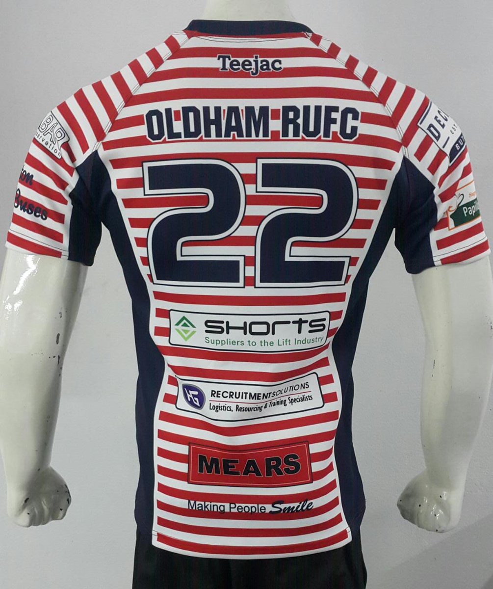 Oldham RUFC 1st XV Shirts 2018 teejac.com