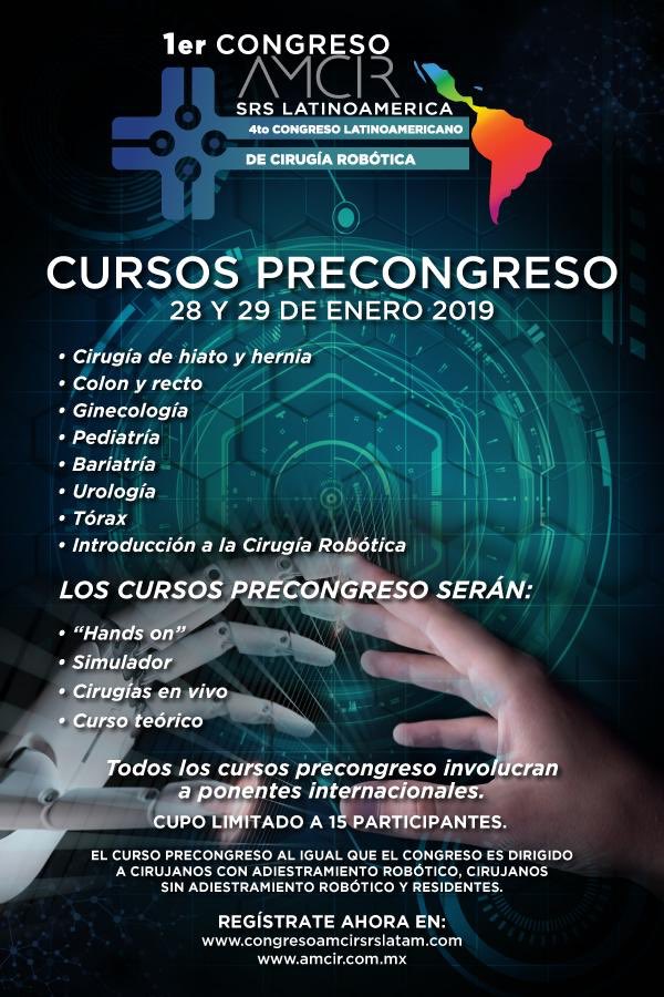 Join us Mexico Jan 2019 LATIN AMERICA ROBOTIC SYMPOSIUM https:/www.congresoamcirsrslatam.com @socroboticsurg @sobracilnews @SOCICH_ @AmericasHernia @ascolcirugia @amcgmx @aacirugia @FCirugia @Amce_amce @aecirujanos @RoboSrgryInvest #robotic #surgery