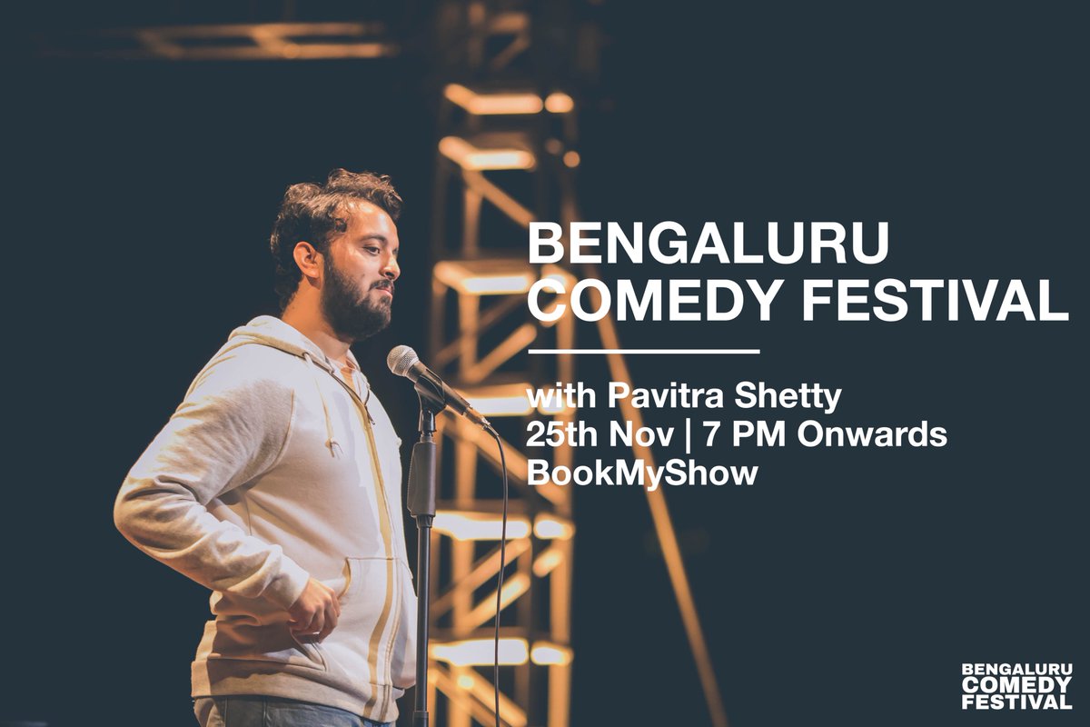 Performing with <a href="/pavie_shetty/">Pavitra Shetty</a> at the <a href="/blrcomedyfest/">Bengaluru ComedyFest</a> on 25th November. Tickets are on BookMyShow! Help us make it a sold out show.