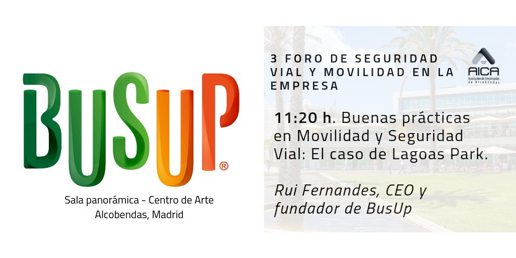BusUp_es's tweet photo. Este 22 de noviembre se celebra el 3️⃣ Foro de Buenas prácticas en #Movilidad y #SeguridadVial, donde nuestro CEO @ruistoffel presentará nuestro caso de éxito en ➡️ Lagoas Park 📍 Portugal.

¡Te esperamos!

Con @ALCBDS_Policia @fundtrafic y @AICAprevencion https://t.co/CDzulgXpNL