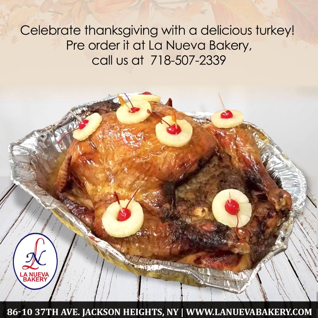 lanuevabakery's tweet photo. Prepare for a spectacular Thanksgiving Day with this delicious turkey, Call now #LaNuevabakery and place your order (718) 507-23-39!!
-
#Thanksgiving #November #Turkey #Celebration #OrderinAdvance #SpecialDate!! https://t.co/iyRxSFfWDl