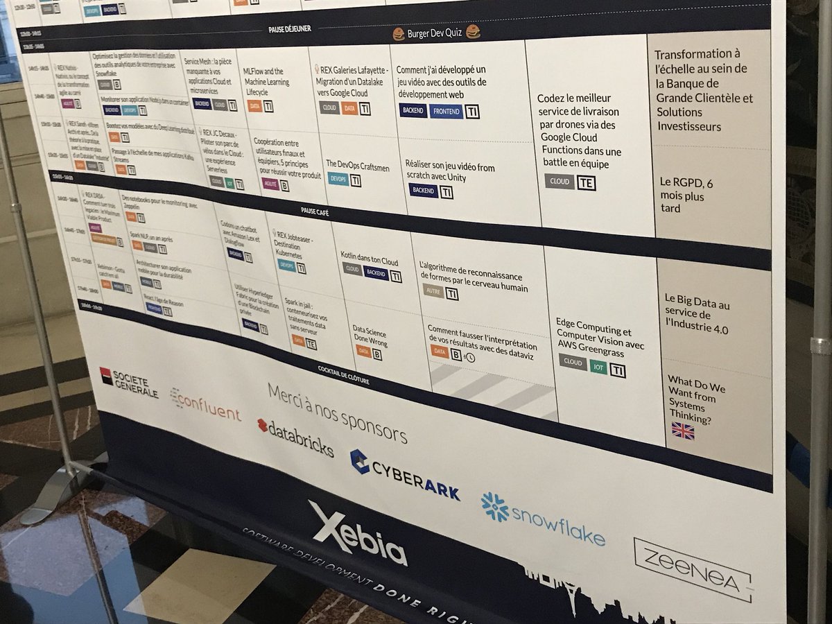 xebiconfr's tweet photo. Avant-dernières conférences de la 5ème édition de la #XebiCon ! https://t.co/uofsPLtxbs