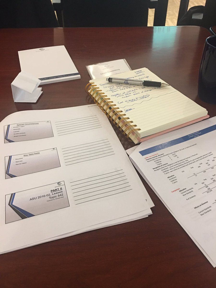CCLSDuesenberg's tweet photo. Teachers are off at conference and I’m learning about revenue recognition and lease standard changes 😬 https://t.co/RbCiZ5TIqk