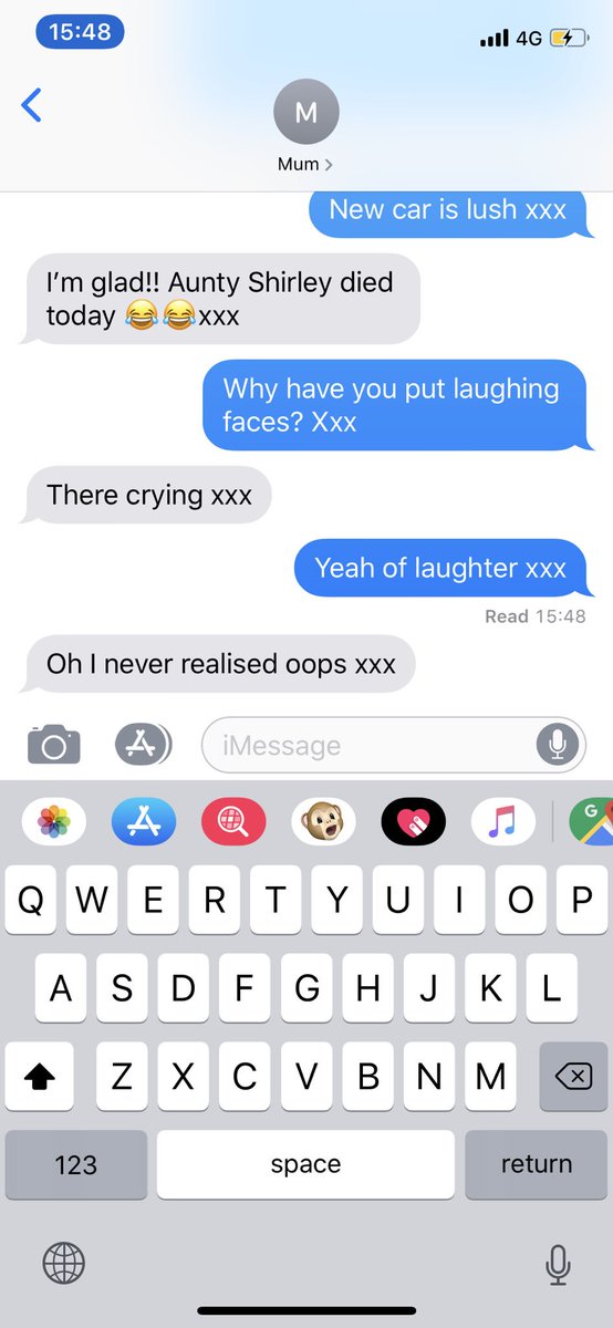 The old dear still hasn’t got the grasp of emojis 😂