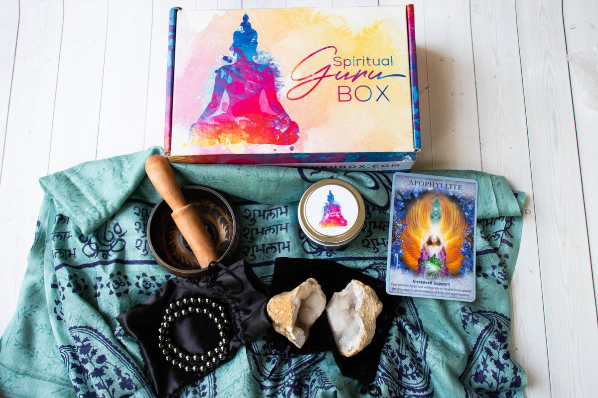 loveinthelotus's tweet photo. I received a new subscription box by @spiritgurubox.  This box is amazing! I received everything shown in the photo. View my unboxing at my YouTube Channel here -->  https://t.co/fmagahvM5A #spiritualgurubox #spirituality #subscriptionbox #unboxing #enlightenment https://t.co/BRuV2UI42V