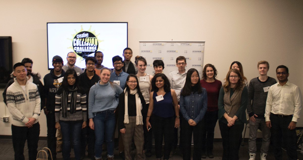 UR_AinCenter's tweet photo. We wrapped up #GEW2018 with the #URCreativeCollision Challenge! Thank you to our fantastic mentors and discerning judges π
And, of course, congratulations to our teams! The room was a buzzing hive of activity and we "bee"-lieve that these #UREntreps can make a difference π https://t.co/pWStxYswGb