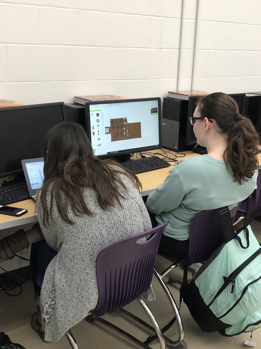 NHSBizTech's tweet photo. Hospitality class designing their front of house restaurants. https://t.co/eZbfrL2gL0