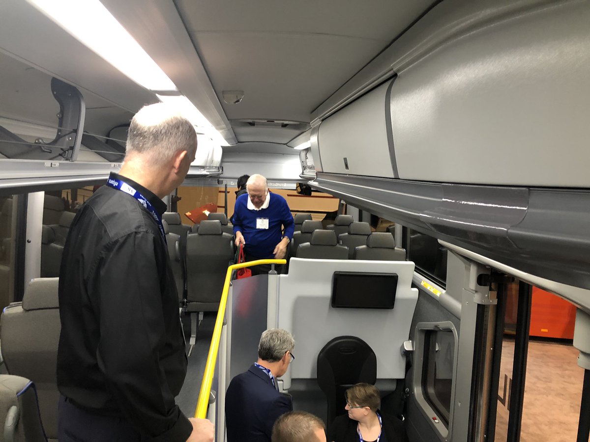 canadiantransit's tweet photo. Here at the #TransitShow @newflyer just introduced its new low floor accessibility bus! Be sure to stop by and check it out! #CUTAyyz https://t.co/k6Qm6jGDrp