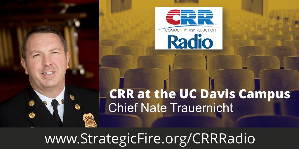 strategicfire's tweet image. CRR Radio: "CRR at UC Davis Campus" with @UCDavisFire Chief Trauernicht, CFO, talking about how the department delivers CRR to college students. Also, in the show notes is a link to the department's Social Media Style Guide they are sharing with FDs.  ow.ly/C16630mGzaE