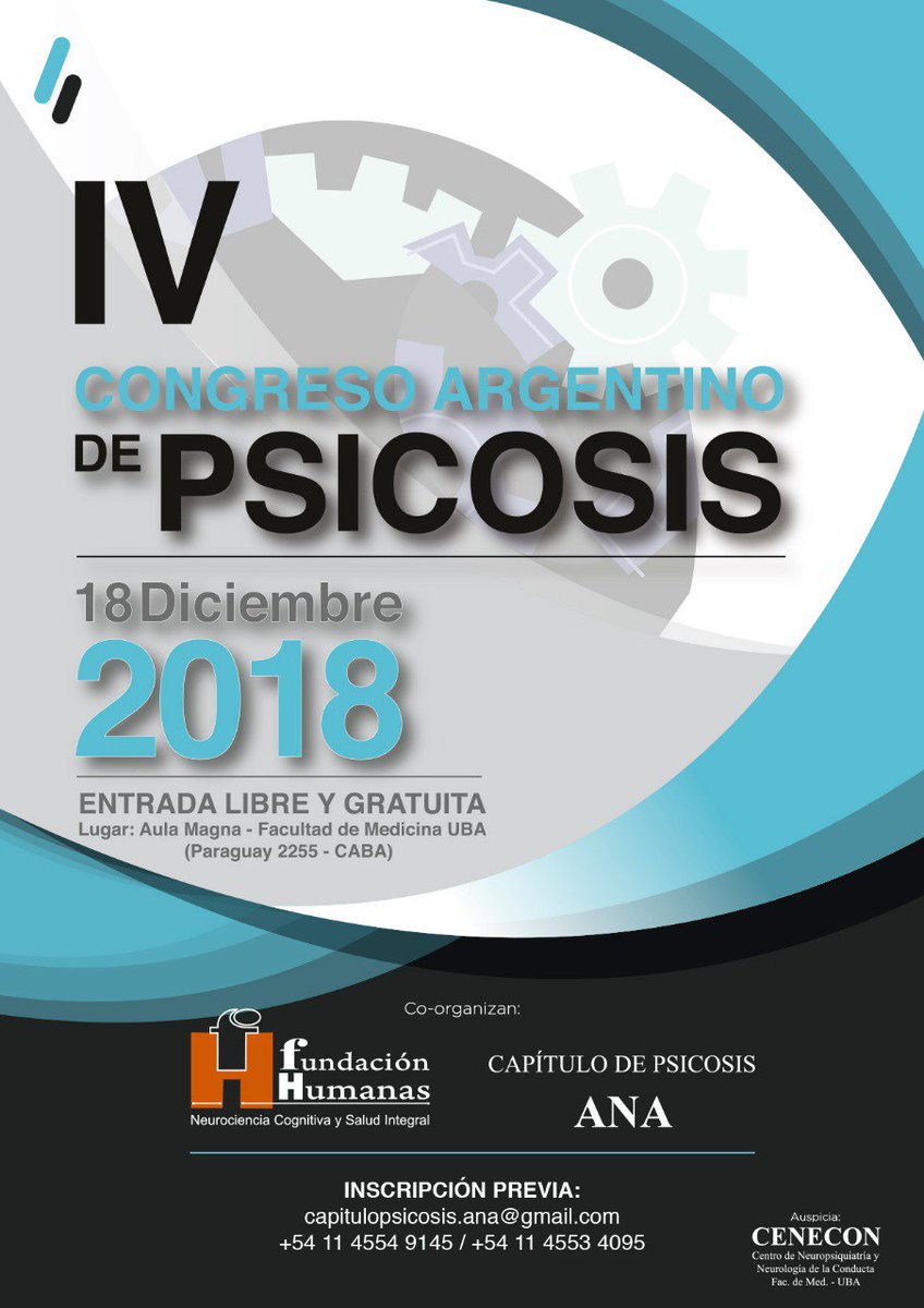 FHumanas's tweet photo. IV Congreso Argentino de Psicosis (2018).
Desarrollado en la @UBAOnline conjuntamente con @NeuropsiArg.

#Psicosis #Congreso #Neuropsiquiatría #FundaciónHumanas #Fhumanas #UniversidadDeBuenosAires #IVCongresoArgentinoDePsicosis #2018Humanas #Medicina #Psiquiatría #Psicología #UBA https://t.co/tMSctt1HYY