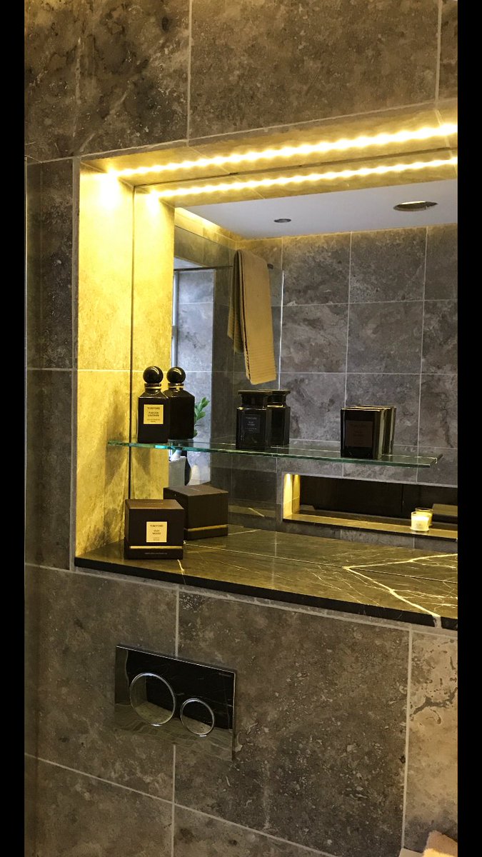 MGP_Ltd's tweet photo. Recently installed - toughened glass shelf UV bonded to silver mirror with overhead LED lighting. So simple, yet so cool and effective! #MGP #TurningHomesIntoShowhomes #Mirror #Glass #Bespoke #Design #HomeStyle #Decor #Decoration #Bespoke #Style #InteriorDesign https://t.co/hhRM8RCLas
