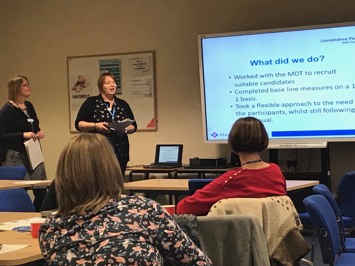DawnDpar66's tweet photo. Mandy clinical lead OT & Clare Service Manager - CQI project talking about recovery through activity group in older adults - sharing outcome measures & PDSA cycle & further PDSA cycles β¦@LPFTNHSβ© #LPFTCQI - one step at a time to quality improvement https://t.co/mOrafcTUjp