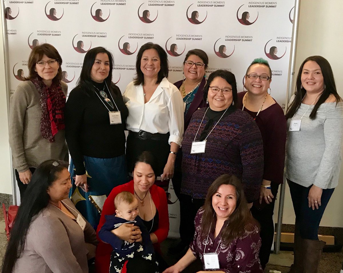 IndigWomenLead's tweet photo. Thanks to @GinaMWilson1967 and @Women_Canada, this fine group of #INDIGENOUS Leaders were able to join us at #IWLS2018 #ShiftingTheNarrative #BustingStereotypes #LeadingTheWay #ItsTime https://t.co/h5fA4ZfnCz