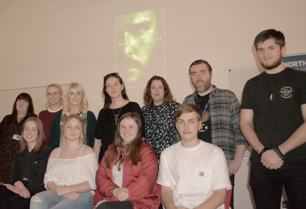 NRCCollege's tweet photo. We recently had Helen Sloan, Game of Thrones stills photographer, in to talk to our creative media students. Helen was good enough to talk through her time on GOT and offered advice to students looking to study photography and creative media at degree level. #GOT #NRC https://t.co/pWOWnp9bqJ