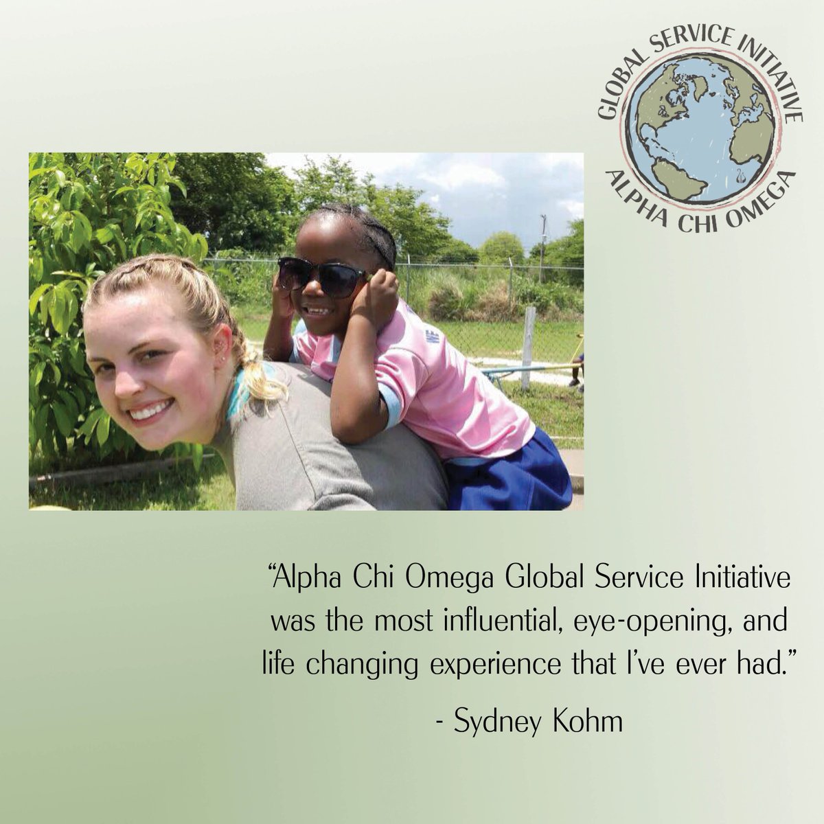 AlphaChiOmegaHQ's tweet photo. Sisters, don’t miss out on applying for our #AXOGSI trips! One participant called her experience “without a doubt the most impactful and memorable experience I’ve had through Alpha Chi!”

Collegiate application: https://t.co/9B1HXAlRA4
Alumnae application: https://t.co/AVQNdNU2vT https://t.co/fsGTe8TKJY