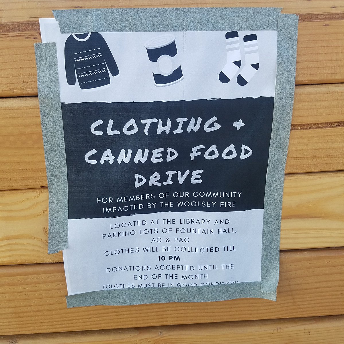 MC_COUN's tweet photo. Have you seen the wooden hexagon containers? #MoorparkCollege Circle K Club is collecting clothing and canned food for those impacted by the #WoolseyFire #MoorparkCares #GivingTuesday https://t.co/2gdSfH1ZNn