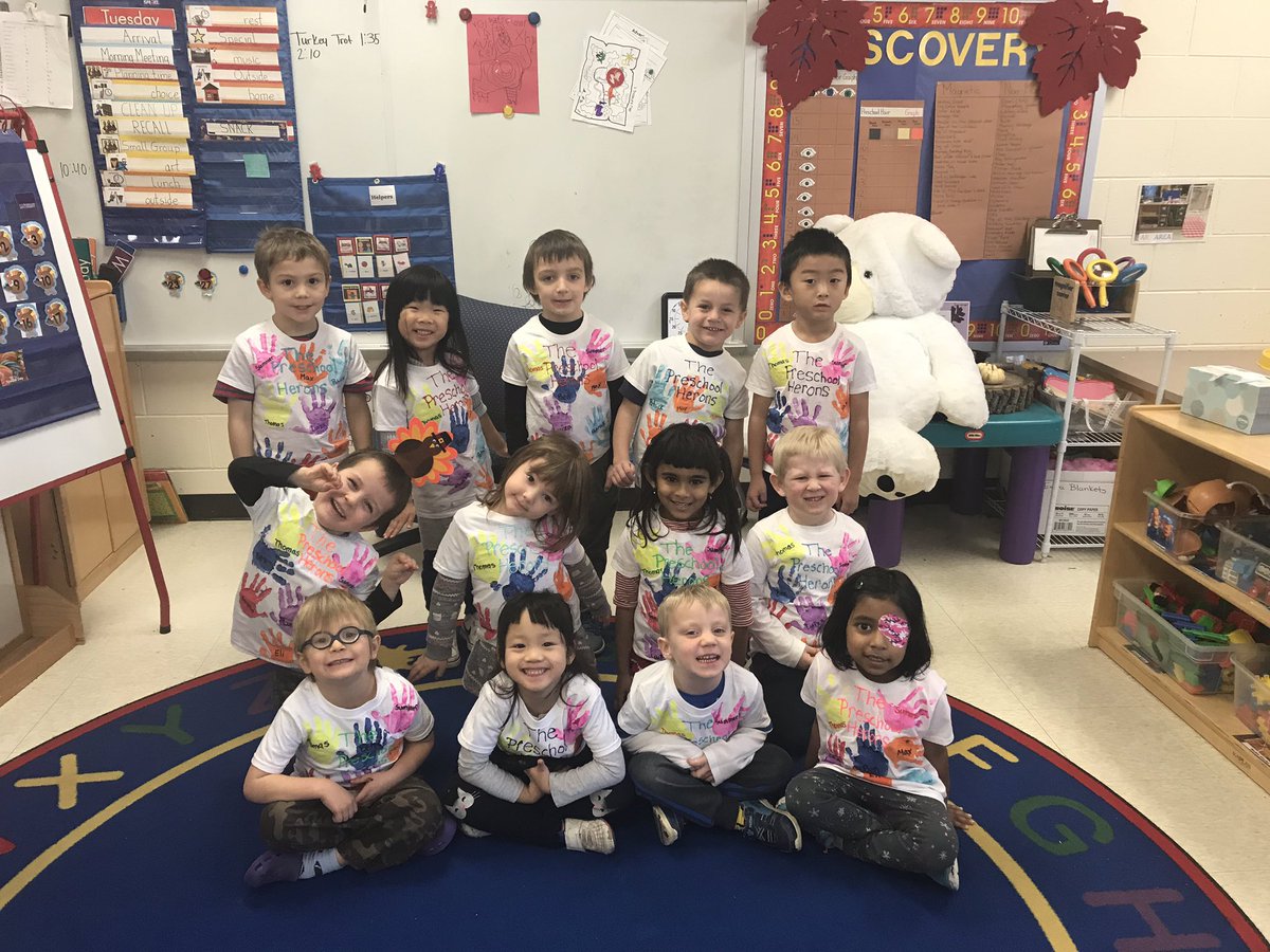 thurstonpre's tweet photo. All ready for the Turkey Trot this afternoon wearing our awesome team shirts. #preschoollife #preschoolturkeys @a2Thurston @A2schools https://t.co/Mgk527Tl0a