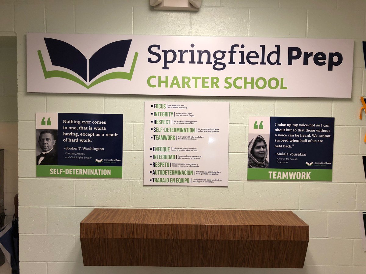 springfieldprep's tweet photo. Here at #SpringfieldPrep, we put first things first! We added 13 new posters to our hallwalls to highlight our core values! How many can you find? Share your favorite inspirational quote or influentional person with us, and you just may see it up on our walls one day! #corevalues https://t.co/Lc71HoPEHa