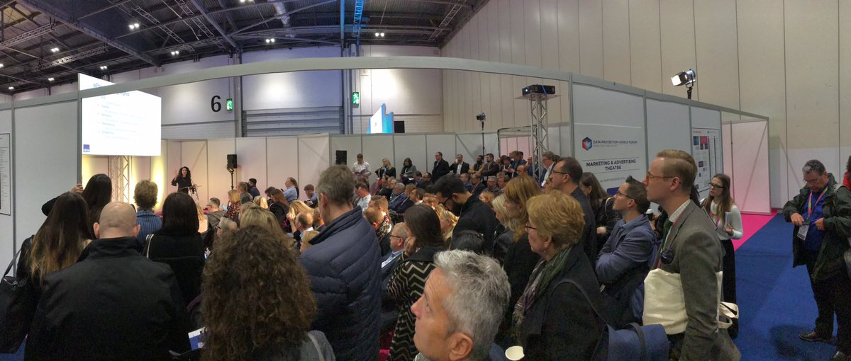 DMA_UK's tweet photo. Standing room only at #DataProtectionWorldForum for our head of legal Asli Yildiz’s talk on #ePrivacy. https://t.co/tEgohkvJqN