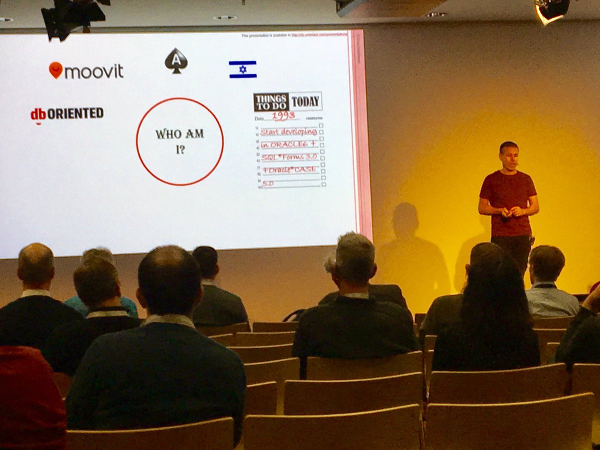 I like this guy and I love his sessions... listening to SQL Pattern Matching - and it is indeed simple... Thank you Oren for a wonderful presentation! #DOAG2018 <a href="/DBoriented/">Oren Nakdimon</a>