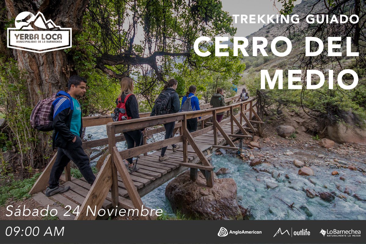 Repetimos el guiado al Cerro del Medio!
Info importante:
-Actividad para mayores de 12 años
-Nivel medio-alto
-Actividad gratuita pagando la entrada a Yerba Loca
-Habrá bus de acercamiento a Yerba Loca.

Inscripciones e instrucciones:
goo.gl/forms/mFsxMGtp…