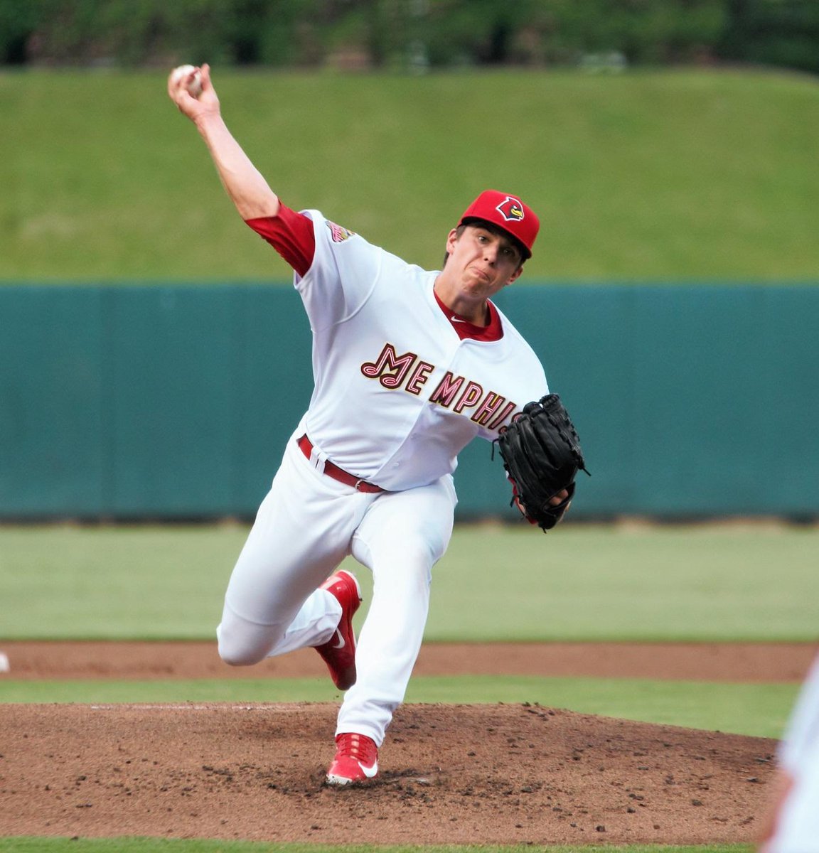 Cardinals's tweet photo. The #STLCards have selected the following player’s contracts from Memphis:

LHP Génesis Cabrera
RHP Ryan Helsley
OF Lane Thomas
INF Ramón Urías

To make room on the roster, RHPs Conner Greene &amp; Derian Gonzalez were designated for assignment. The club's 40-man roster is now at 40. https://t.co/KnkXtvWXKs