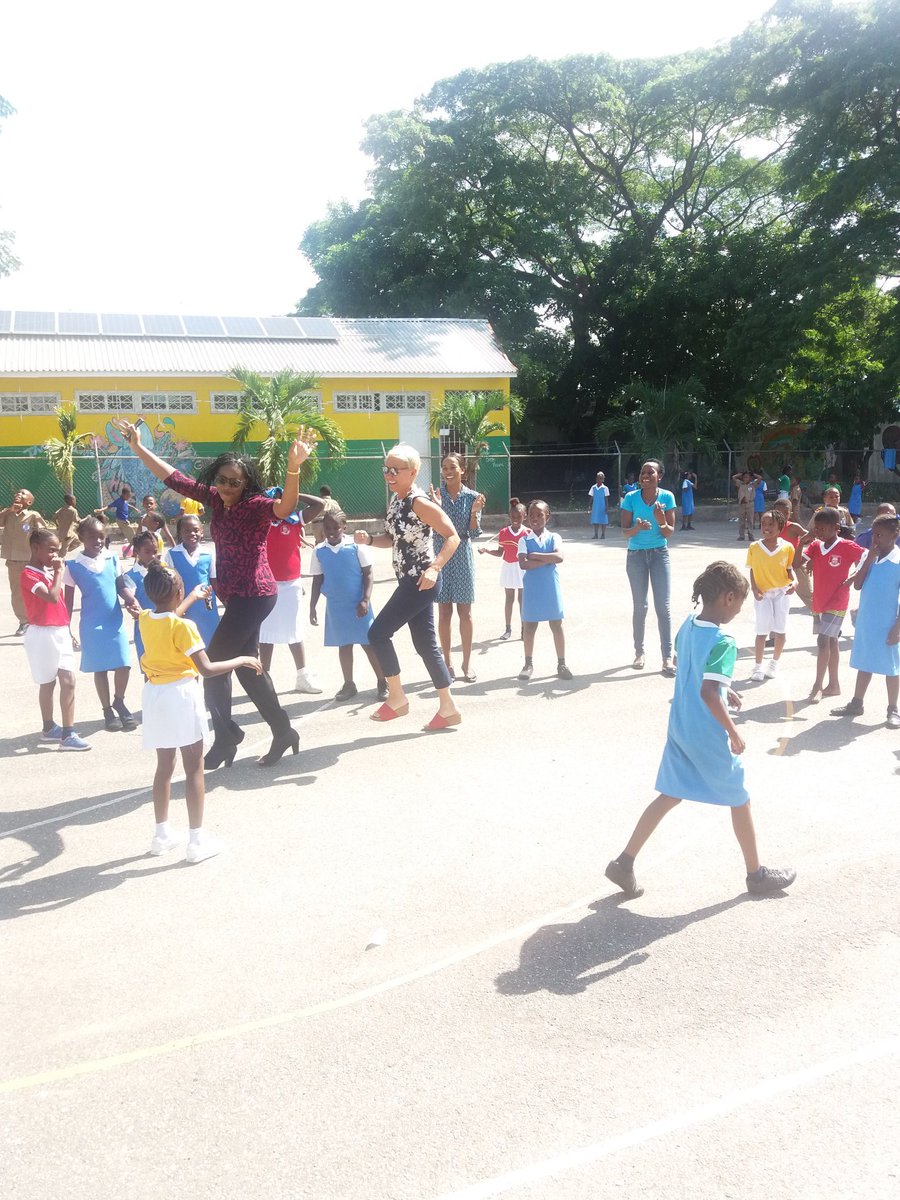 We're at the Constant Spring Primary and Junior High for #PlayDayJA on #ChildrensDay2018.