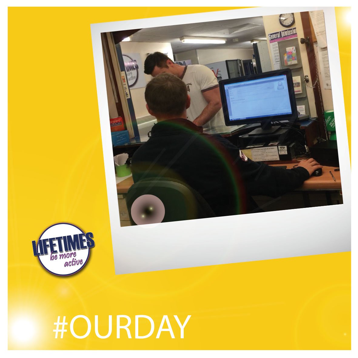 ArleySports's tweet photo. One of our reception team busy signing up a new member 👍🏼 #OurDay #Lifetimes #NWBC #ASC https://t.co/D1j9onhad8