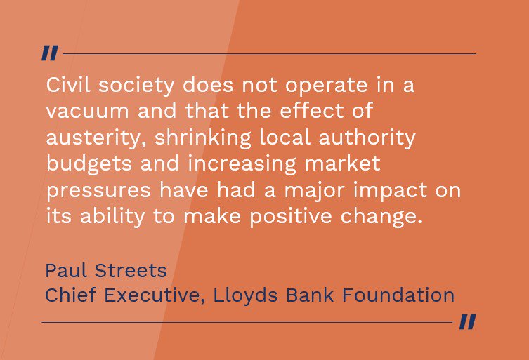 LBFEW's tweet image. What do the findings of the  @Civsocfutures  Civil Society Futures Inquiry mean for #SmallButVital #Charities and the #volsec as a whole?

@PaulStreets_ shares some #TuesdayThoughts: bit.ly/2S7vKTx
