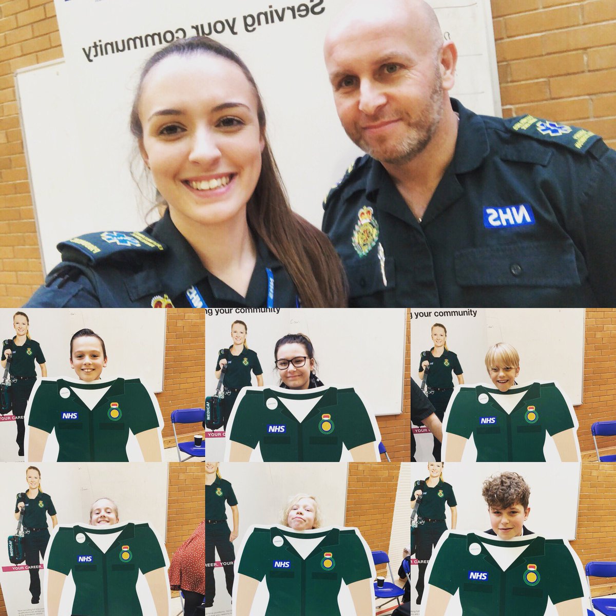 EMASNHSTrust's tweet photo. Today Paramedic Laura Golding and Technician Lee McAllen from@#Bourne Station have been at @BourneAcademy talking to their pupils about a career in the ambulance service #EMAZING https://t.co/uDLg3TaFHw