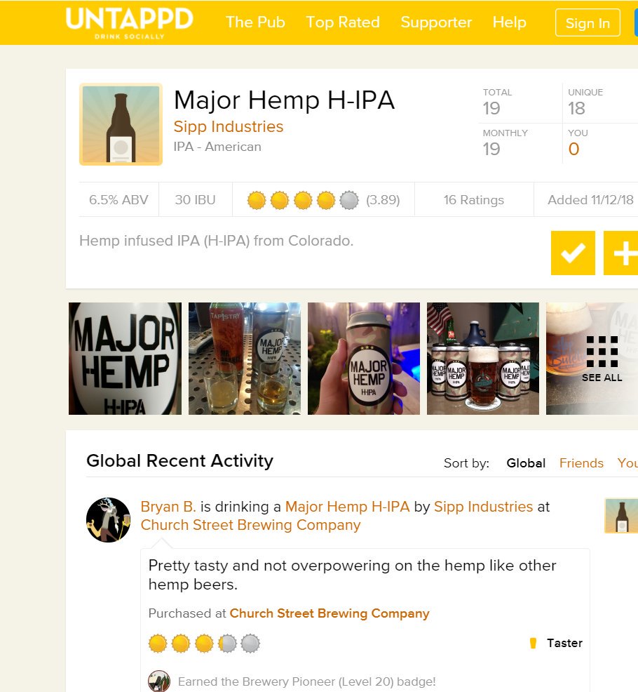 CrusaderStocks's tweet photo. $SIPC #MajorHempHIPA expansion is underway and the reviews are coming in! Have something good to say? Well join your fellow #MajorHempBeer fans and post a review @untappd! #HempBeer #CBDBeer #MajorHemp #InvestInHemp $SIPC
https://t.co/SWOaeOPmQD
@frontpagestocks @SippIndustries https://t.co/bzoFGBu8NA