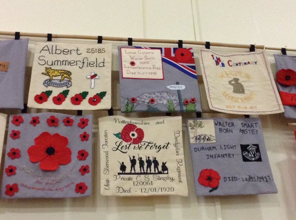 latimerprimary's tweet photo. Amazing Remembrance bunting displayed at Jubilee Hall, contributed to by Latimer pupils #latimercommunity #remembrance2018 https://t.co/UqyCpyojhq