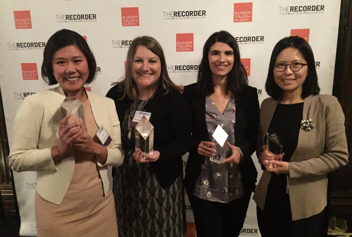 FenwickWest's tweet photo. What a lovely evening celebrating the @RecorderTweets Women Leaders in Tech Law! Congratulations to Fenwick lawyers @HiKarenW, Bomi Lee, Ana Razmazma and Hayan Yoon on being named to the list! https://t.co/Y9ESYeb7Ec https://t.co/E4z1zjgmyt
