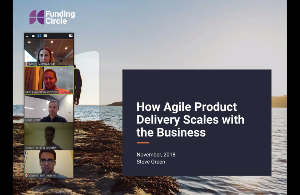 scaleup_valley's tweet image. Today awesome Private Talk+Q&amp;amp;A with Steve Green, VP Product at @FundingCircleUK. 
Thank you Steve for sharing your amazing experience with our scaleup members: #FundingSocieties, #ShiftTechnology, @CornerJob_es, @signaturit.
* with @zoom_us