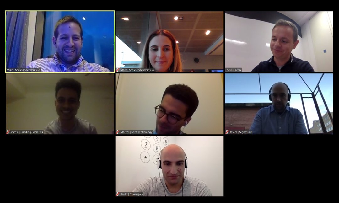 scaleup_valley's tweet image. Today awesome Private Talk+Q&amp;amp;A with Steve Green, VP Product at @FundingCircleUK. 
Thank you Steve for sharing your amazing experience with our scaleup members: #FundingSocieties, #ShiftTechnology, @CornerJob_es, @signaturit.
* with @zoom_us