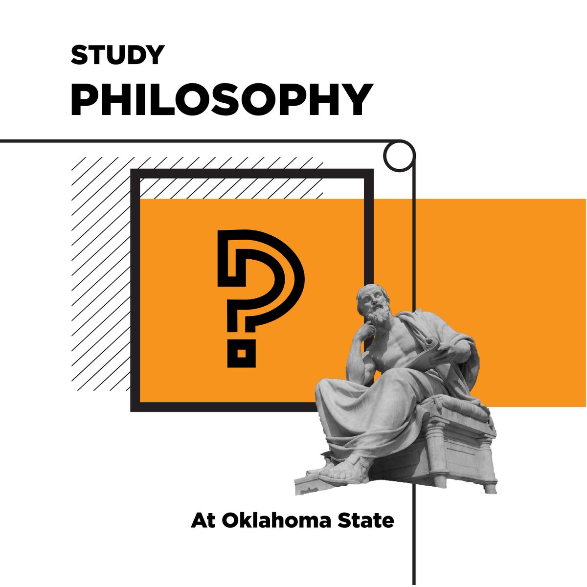 OkstateCAS's tweet photo. #TipTuesday - An #okstate #Philosophy degree offers #CAScowboys an education emphasizing the critical evaluation of foundational ideas, the history of ideas, and familiarity with controversies and critical analysis applied to real-world issues.
#CASphil #CASmajors https://t.co/Jzd3eiBFul