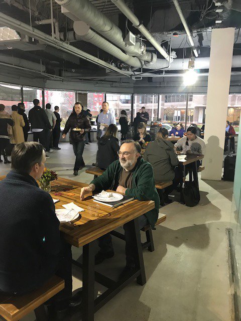 cambridge_park's tweet photo. Thank you to everyone who came to our Fall Tenant Breakfast today! Shout out to Revival Cafe &amp; Kitchen for the chicken &amp; waffles, pancakes, frittatas, and yummy breads &amp; spreads! Congrats to our Raffle Winners! #tenantbreakfast #HappyThanksgiving #tenantevents #perks #CPD #LFREP https://t.co/st5EWOAOGB